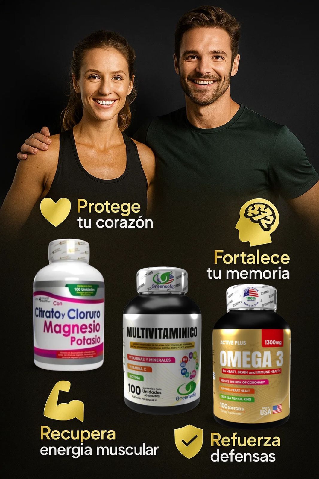 💥Combo Premium Bienestar: Energía🔋+ Defensas🧑🏼‍⚕️ + Corazón🫀