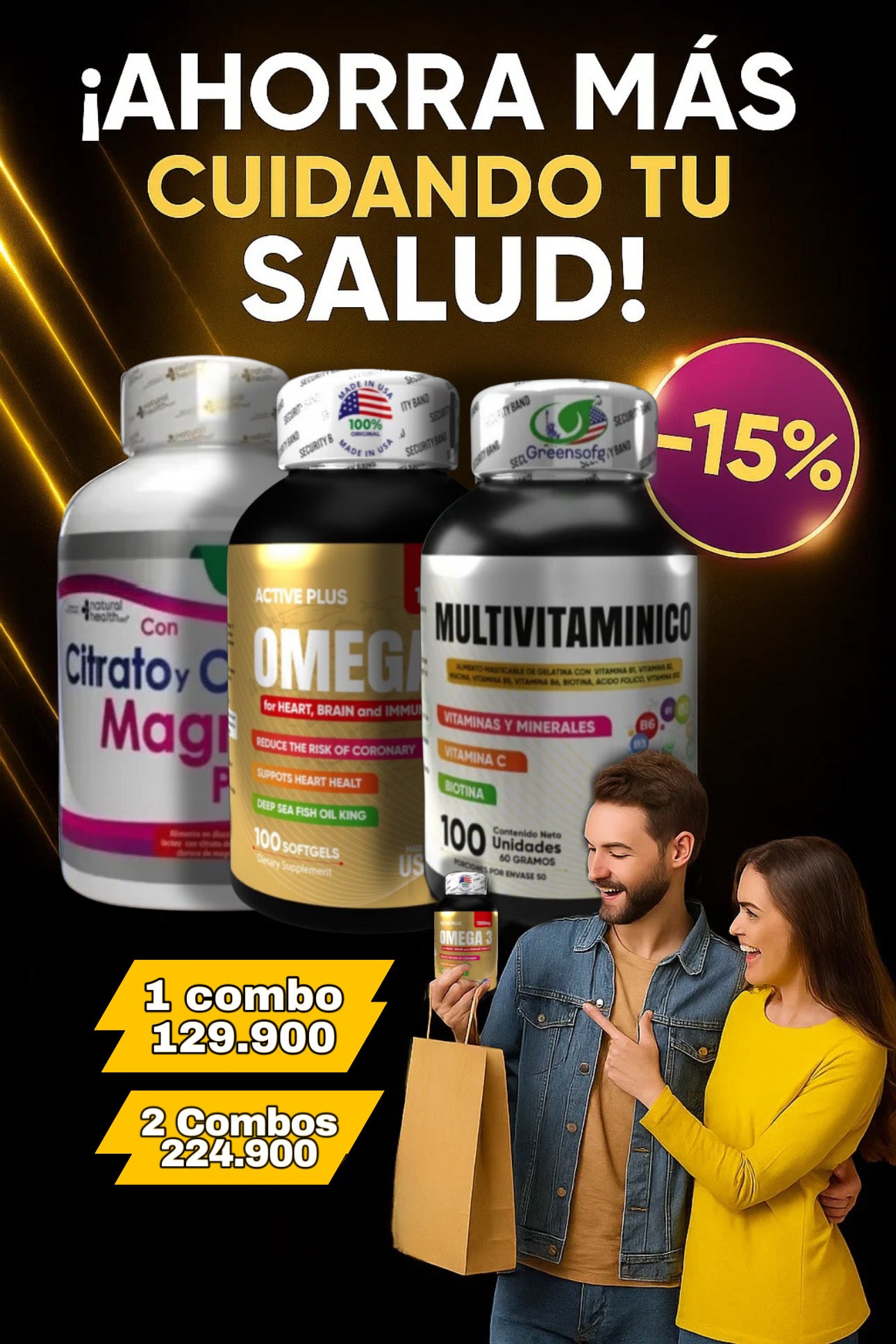 💥Combo Premium Bienestar: Energía🔋+ Defensas🧑🏼‍⚕️ + Corazón🫀