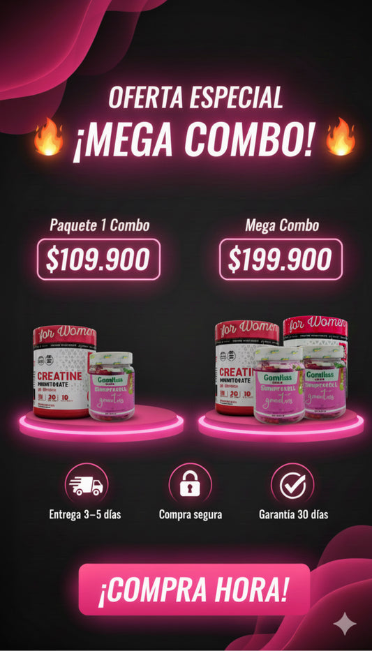 ✨ Combo Cuerpo de Diosa 💪🌸 | Creatina For Women + Gomitas Siemprebell ✨